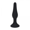 Slim Silicone Anal Plug - S - Black