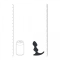 Full Double Ripple Silicone Prostate Massager - Black