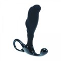 Rippled with Hard Loop Silicone Prostate Massager - S - Black