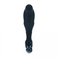 Rippled with Hard Loop Silicone Prostate Massager - M - Black