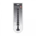 Ribbed Silicone Flared Anal Probe - Black