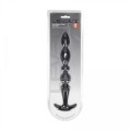 Multi Textured Silicone Flared Anal Probe - Black