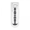Multi Textured Silicone Flared Anal Probe - Black