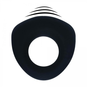 Sealed Liquid Silicone Vibrating Cockring - Black