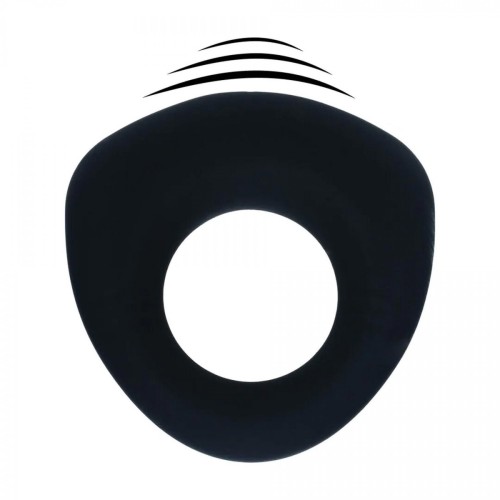 Sealed Liquid Silicone Vibrating Cockring - Black