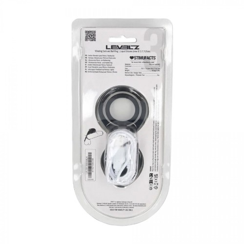 Vibrating Cock and Ball Ring with Winged Stimulator - Black