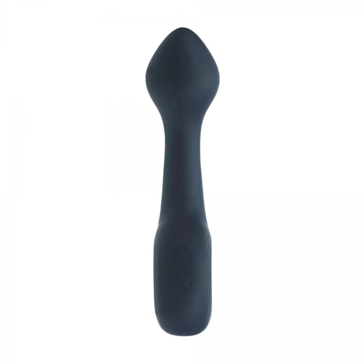 Vibrating Bulb Silicone Prostate Massager with Loop - Black