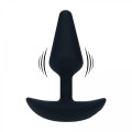 Classic Vibrating Silicone Anal Plug - S - Black