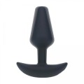 Classic Vibrating Silicone Anal Plug - S - Black