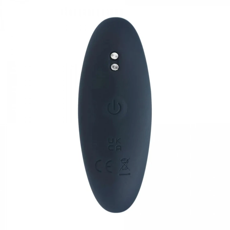 Vibrating Silicone Prostate Stimulator Anal Plug - S - Black