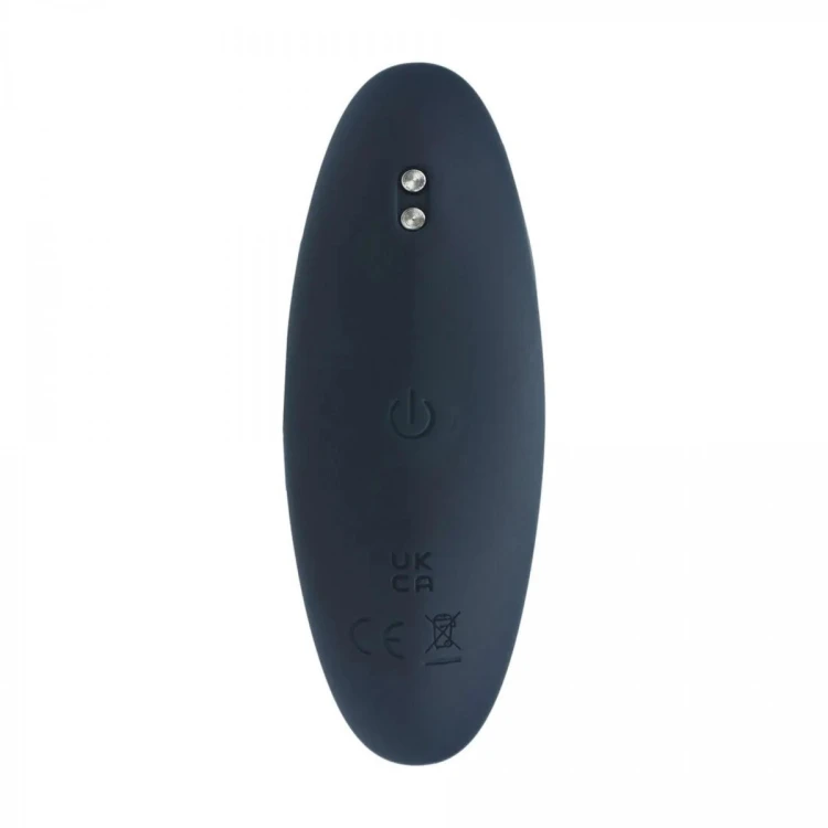 Vibrating Silicone Prostate Stimulator Anal Plug - M - Black