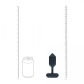 Hexagonal Vibrating Silicone Anal Plug - L - Black
