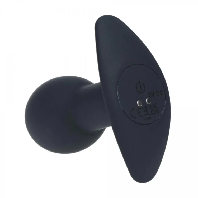 Single Bulb Vibrating Silicone Anal Plug - Black