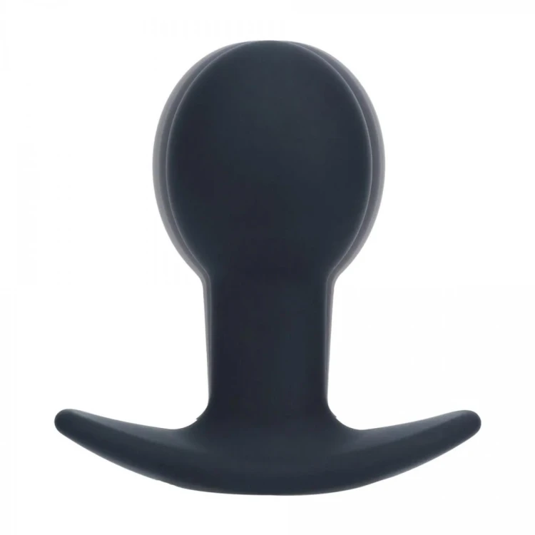 Single Bulb Vibrating Silicone Anal Plug - Black