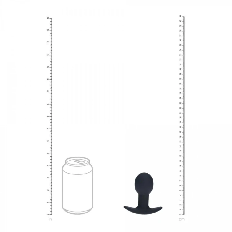 Single Bulb Vibrating Silicone Anal Plug - Black