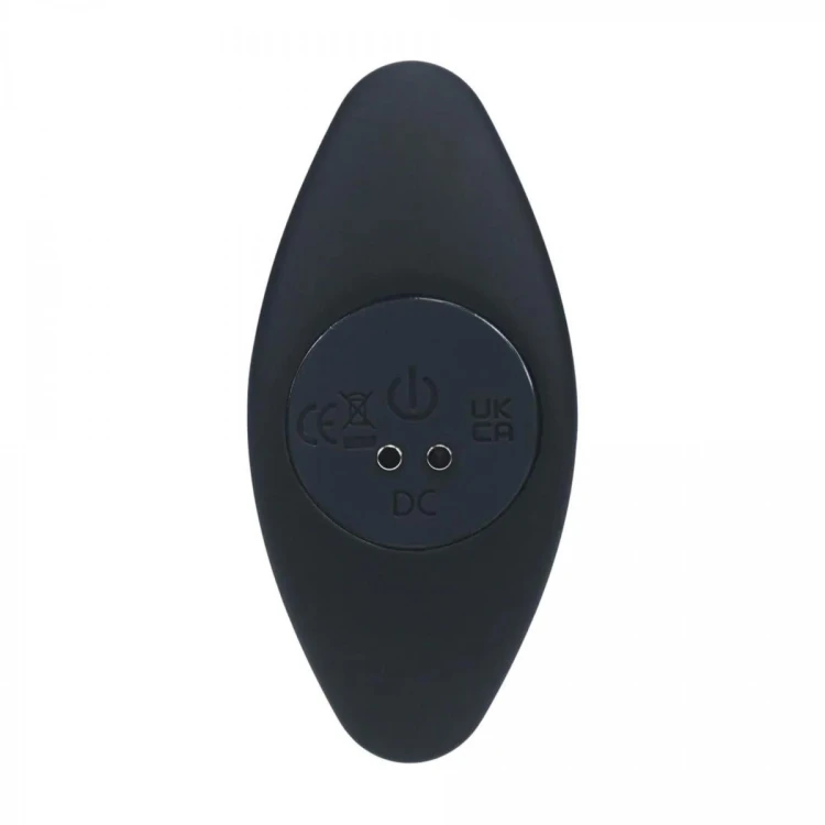 Tri Bulb Vibrating Silicone Anal Plug - Black