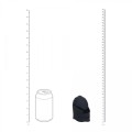 Adjustable Vibrating Silicone Penis Head Stimulator - Black