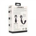 Vibrating Silicone Prostate Stimulator with Cock and Ball Ring - Black