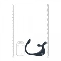 Remote Control Vibrating Silicone Tri O Cockring with Prostate Stimulator - Black
