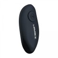 Remote Control Vibrating Silicone Tri O Cockring with Prostate Stimulator - Black