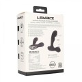 Vibrating and Tapping Silicone Prostate Massager with Ball Stimulator - Black