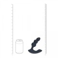 Dual Motor Remote Control Beaded Vibrating Liquid Silicone Prostate Stimulator - Black