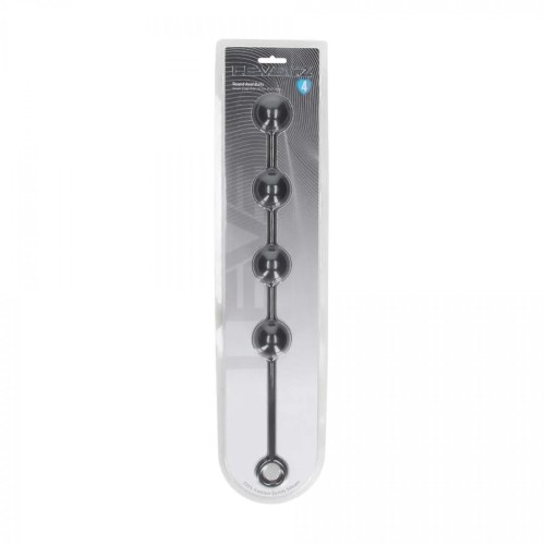 Round Silicone Anal Balls - L - 40mm - Black