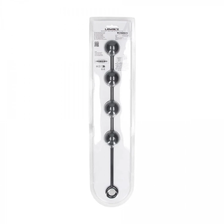 Round Silicone Anal Balls - L - 40mm - Black
