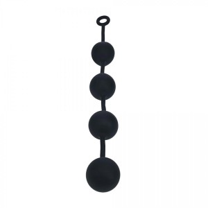 Silicone Round Anal Balls - XXL - 60mm - Black