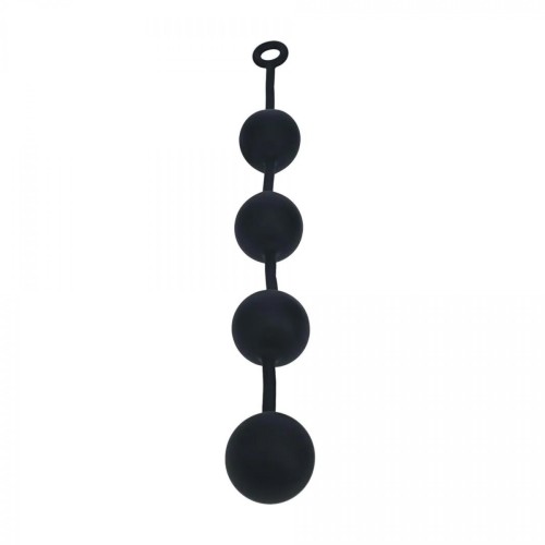 Silicone Round Anal Balls - XXL - 60mm - Black