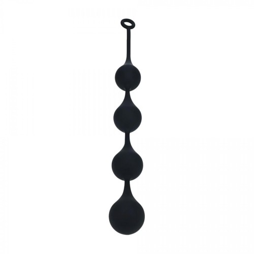 Silicone Waterdrop Anal Balls - XXL - 60mm - Black