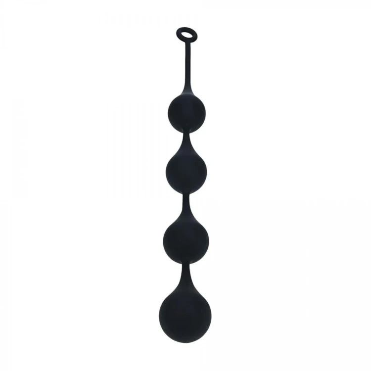 Silicone Waterdrop Anal Balls - XXL - 60mm - Black