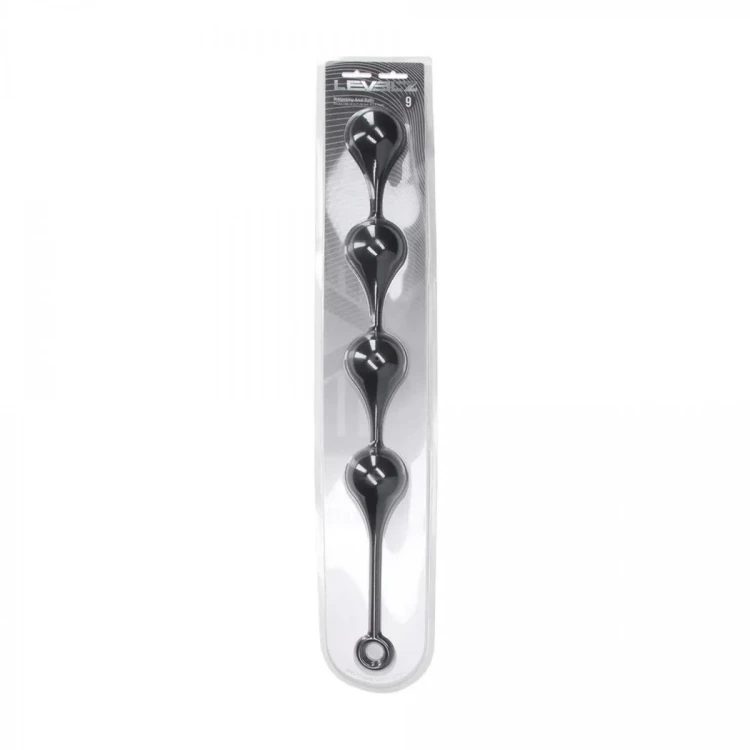 Silicone Waterdrop Anal Balls - XXL - 60mm - Black