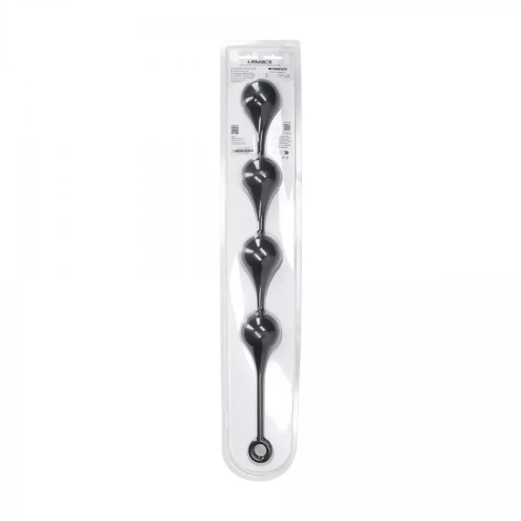 Silicone Waterdrop Anal Balls - XXL - 60mm - Black