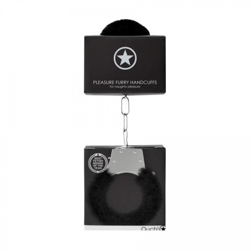 Pleasure Handcuffs Furry Black
