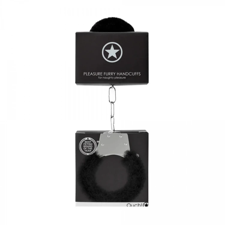 Pleasure Handcuffs Furry Black
