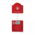 Pleasure Handcuffs Furry Red