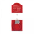 Pleasure Handcuffs Furry Red