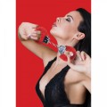 Pleasure Handcuffs Furry Red