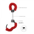 Pleasure Handcuffs Furry Red