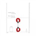Pleasure Handcuffs Furry Red