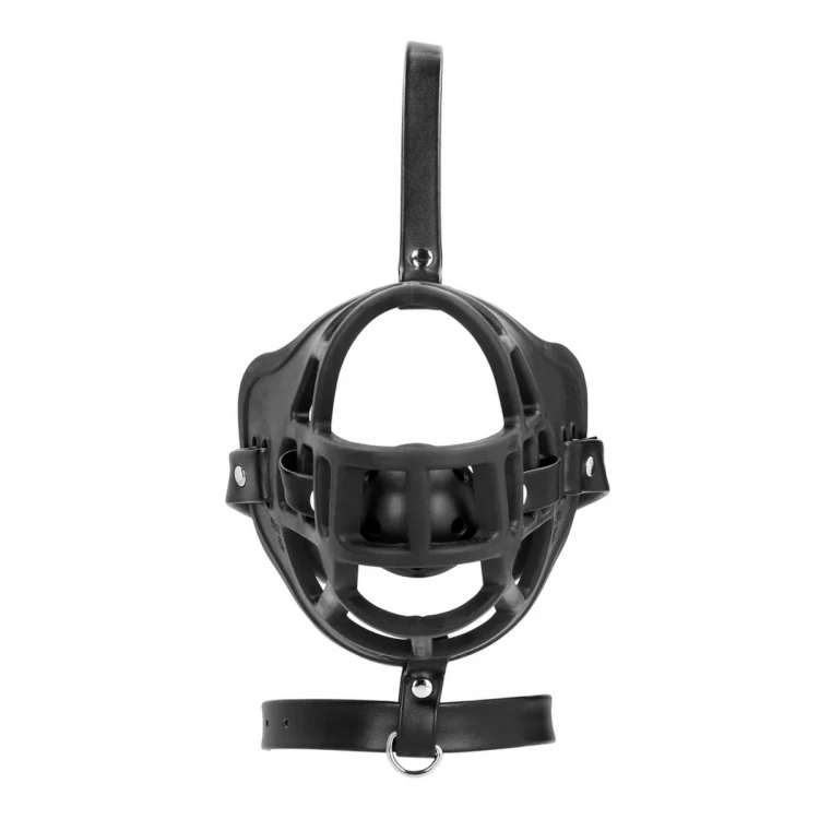 Muzzle with Removable Ball Gag - Black