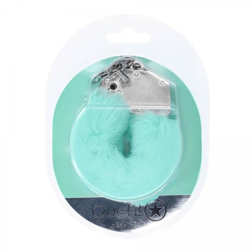 Heavy-duty Fluffy Handcuffs - Powder Green