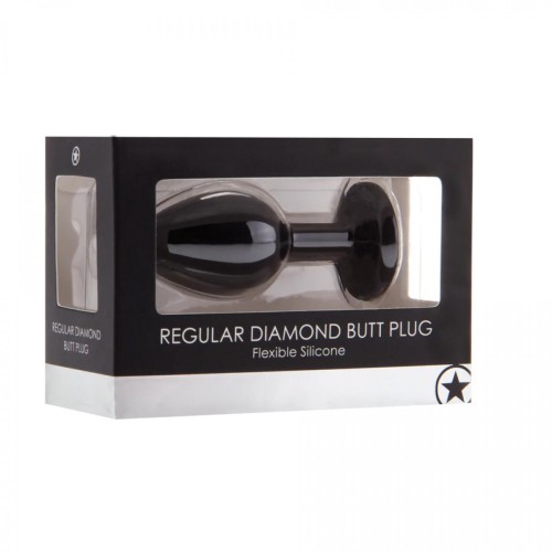 Diamond Butt Plug - Regular black