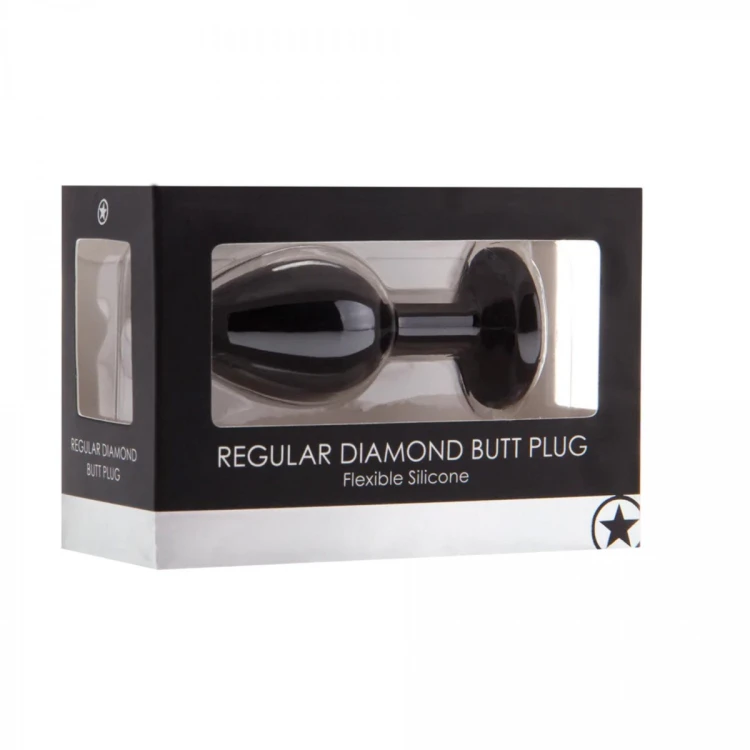 Diamond Butt Plug - Regular black