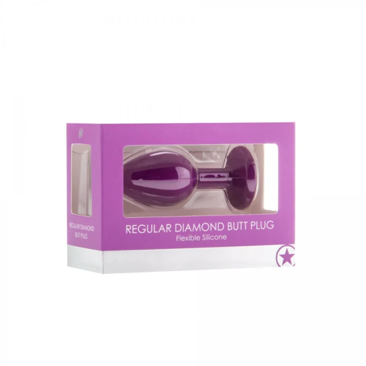 Diamond Butt Plug - Regular purple