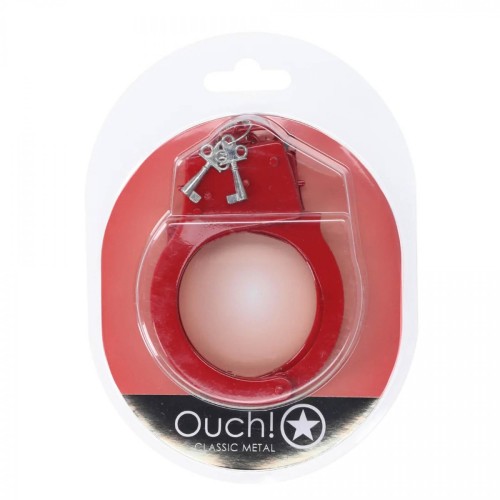 Classic Metal Handcuffs - Red