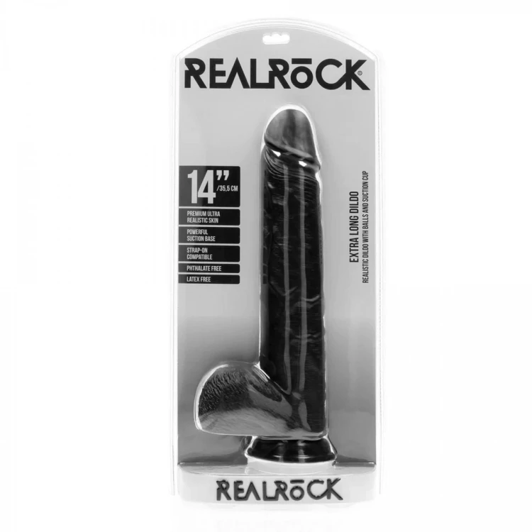 Extra Large Straight with Balls 35,5 cm - Black