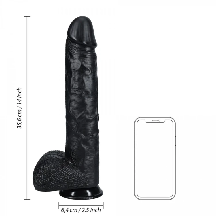 Extra Large Straight with Balls 35,5 cm - Black