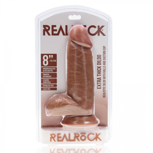 Extra Thick Straight with Balls 20,3 cm - Tan